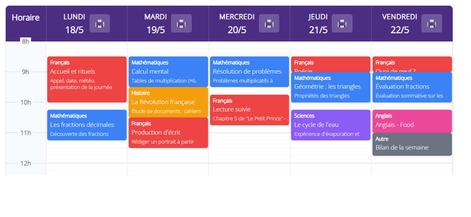 Capture gestion de classe